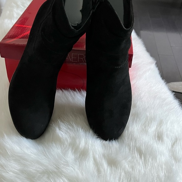 Aerosoles Black Suede Red Light Ankle booties - Picture 8 of 12